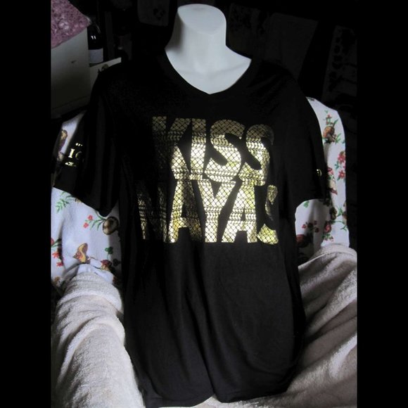 KISS MAYAS V Neck T Shirt Riviera Maya Mexico Gold Tee in Small Medium or Large - Picture 7 of 8